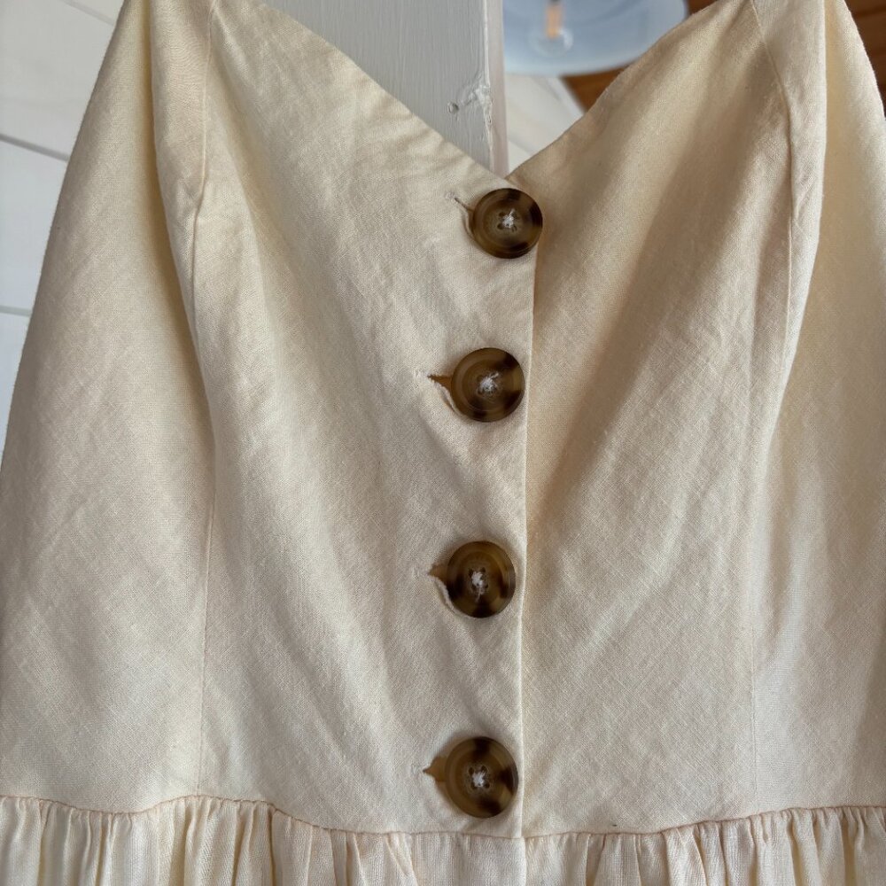 Urban Outfitters Ivory Button Dress - Size Small - Picture 2 of 4